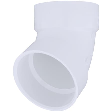 Charlotte Pipe And Foundry 4 In. Schedule 40 60 Deg. DWV PVC Elbow 1/6 Bend PVC 00319  1200HA